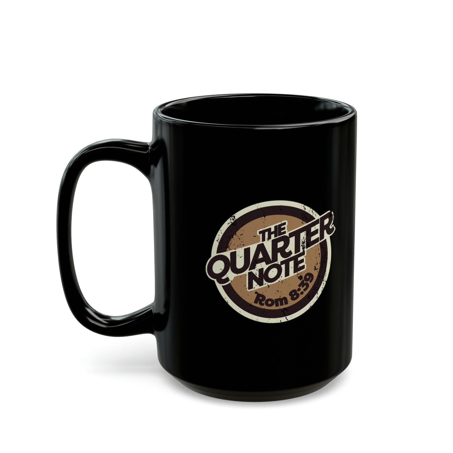 The Quarter Note 15oz Black Mug